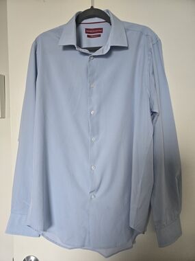 Report Collection Light Blue Long-Sleeve Dress Shirt